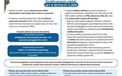 Informace k odkladu povinné školní docházky